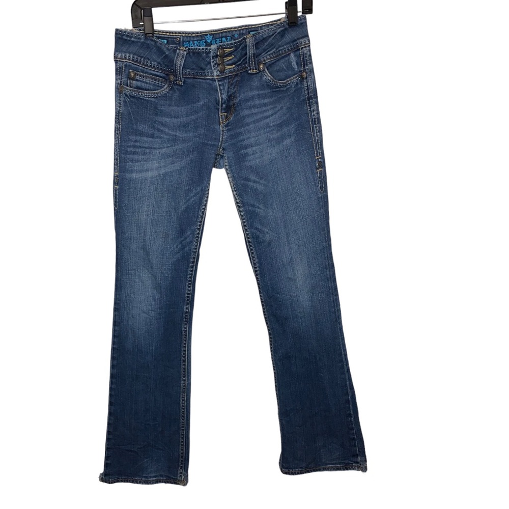 Sang Real Y2K Classic Distress Ripped Jeans Dark 27, Size 30